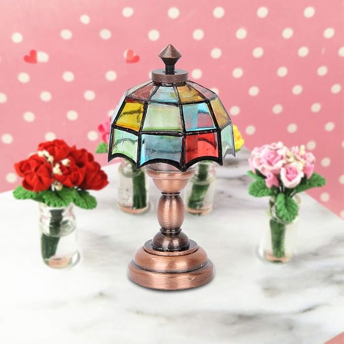 DAN&DRE Dollhouse Accessories Colorful Mini LED Lamp Simulation Ornament 1:12