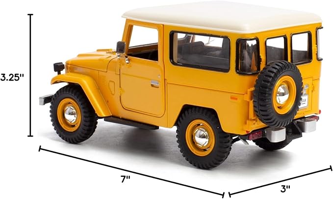 Motormax All Star Toys Exclusive Toyota Land Cruiser FJ40 Yellow 1/24 Diecast Model 79323 FJ40 J40