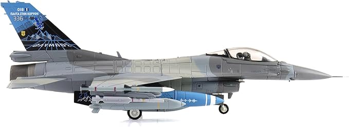 Hobby Master | 1:72 Scale Diecast Military Aircraft Replica | F-16 336 Mira 80 Years Scheme 018, Hellenic Air Force, 2023 (w/ 2 x GBU-24; 2 x AGM-65) | Model HA38099