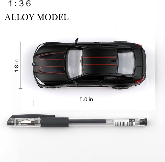 1/36 Scale BMW M4 Diecast Model Cars,Pull Back Vehicles BMW Toy Cars,Cars Gifts for Boys Girls(Black)