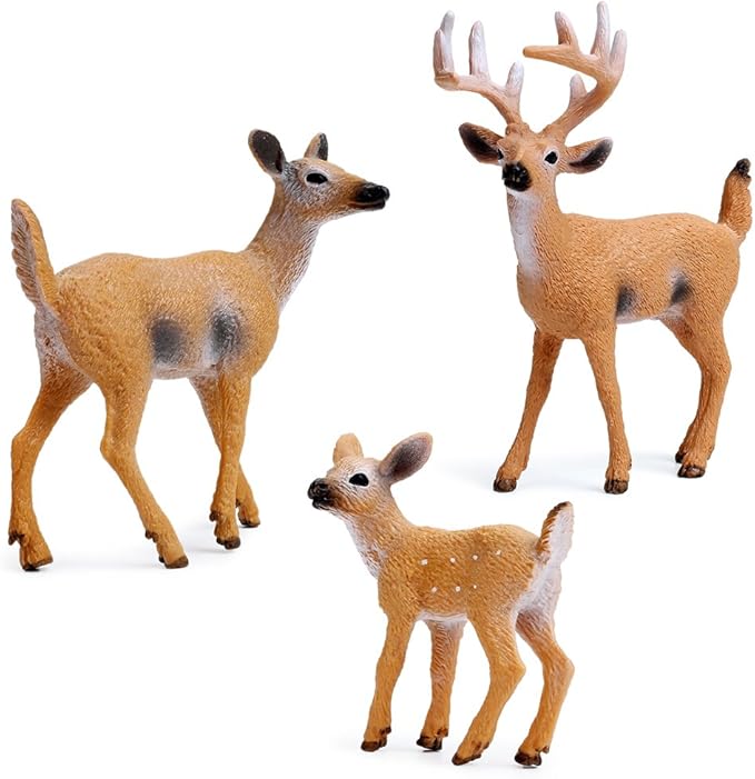 10pcs Forest Animals Figures, Woodland Creatures Figurines, Miniature Toys Cake Toppers