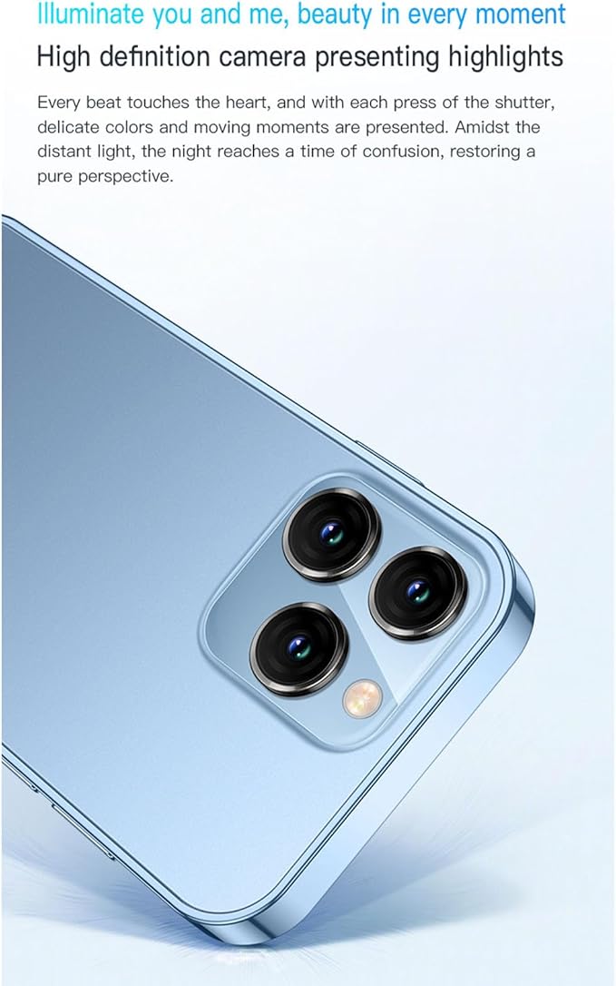 XUMIUZIY Mini Smartphone, Slim Unlocked Cell Phones with 3" HD Screen, 2GB RAM 16GB ROM, Dual Cameras, Dual SIM Card Slot, 3G Network, 1000mAh Battery, 8.1 (Ocean Blue)