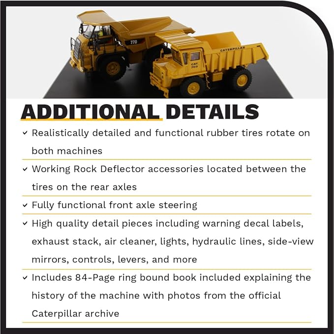 Diecast Masters 1:50 Scale Caterpillar 769 & 770 Off-Highway Truck | Evolution Series Cat Truck Model 85562