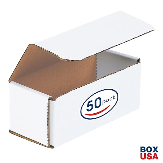 Box USA BMRX3L 6"L x 2 1/2"W x 2 3/8"H, White (Pack of 50)