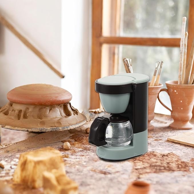 OSALADI 1/12 Scale Miniature Coffee Maker Dollhouse Accessory Mini Kitchen Appliance for Dolls Tiny Coffee Maker Decor for Dollhouse Scenes
