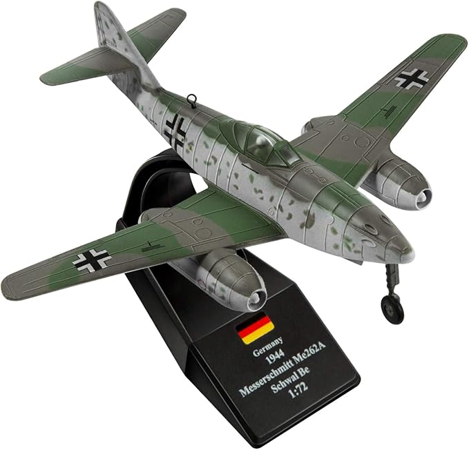 HANGHANG 1/72 Messerschmitt Me 262A Fighter Attack Plane Diecast Military Models Metal Airplane Models for Collection or Gift