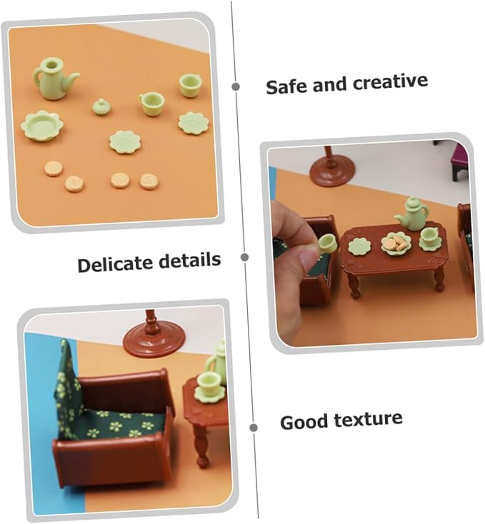 Kisangel 1set Miniature Doll Furniture Realistic of Decorative Accessories for Dollhouses for Home Decor and Mini Landscaping and Wear-Resistant Design