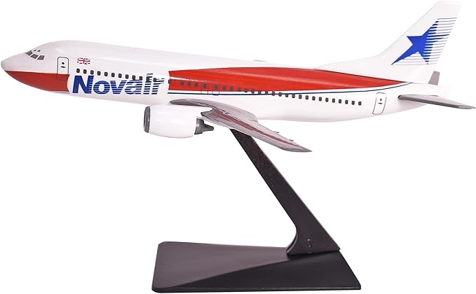 Novair - U.K. 737-400 Airplane Miniature Model Plastic Snap Fit 1:185 Part# ABO-73740G-001