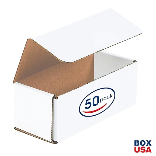 Box USA BMRX3X 6 1/2"L x 2 3/4"W x 2 1/2"H, White (Pack of 50)