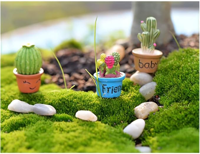 Dollhouse Decoration Plant Pots Miniature Green Potted Bonsai Models Decor,1:12 Miniature Plant
