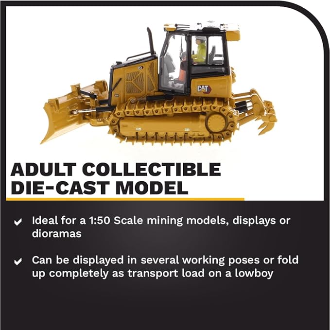 1:50 Caterpillar D3 Dozer - High Line Models by Diecast Masters - 85673 - Metal Tracks, Opening Engine Compartment and Engine Detail