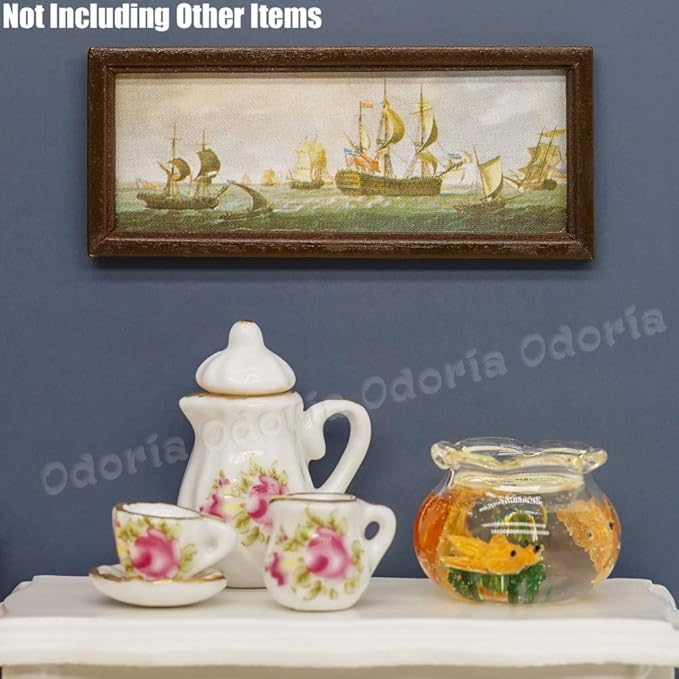 Odoria 1/12 Miniature Framed Art Wall Picture Painting Dollhouse Accessories