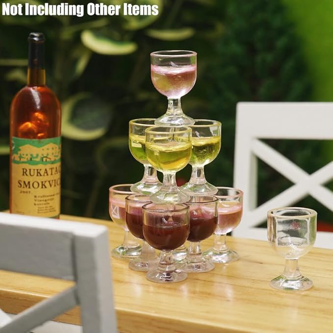 Odoria 1/12 Miniature Wine Glasses Dollhouse Decoration Accessories, 12Pcs