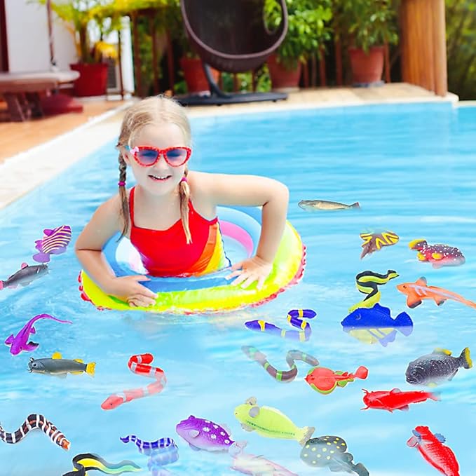 10 Pcs Sea Animal Figurines Bath Toys, Color Changing Toys, Stretchy Ocean Fish Statue, for Kids 3+, for Themed Parties, Cake Topper, Goodie Bag Fillers, Classroom Rewards