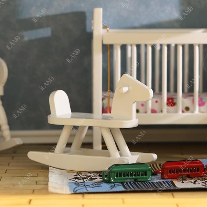 iLAND Miniature Dollhouse Furniture and Accessories for Dollhouse Nursery on 1/12 Scale (Lovely 14pcs)