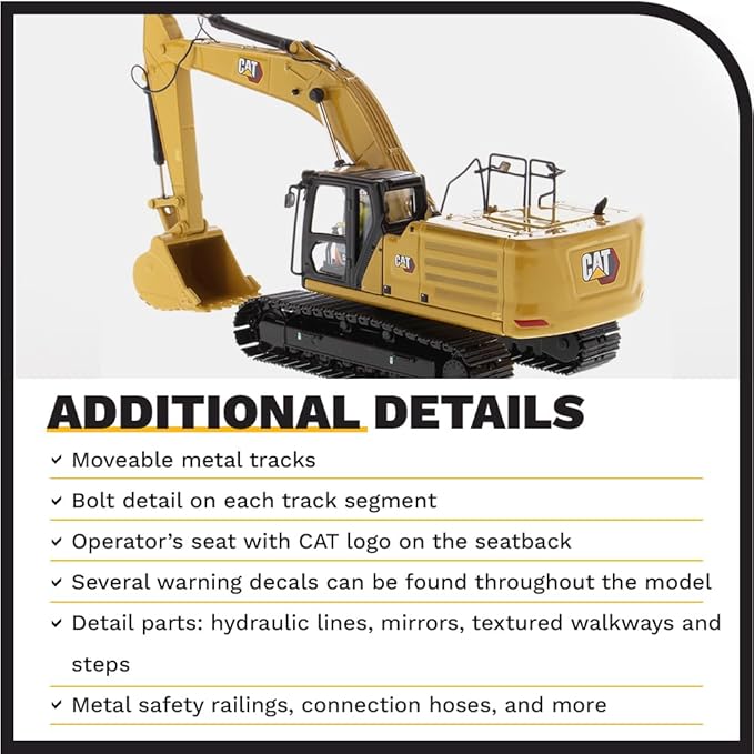 Diecast Masters 1:50 Caterpillar 336 Next Generation Hydraulic Excavator Model Toy