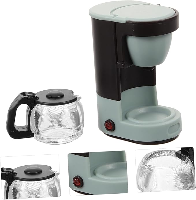 SEWOART Miniature Coffee Maker for Dollhouse Scale Coffee Machine Accessory for Scene Decoration Addition to Tiny House Ornaments and Crafts