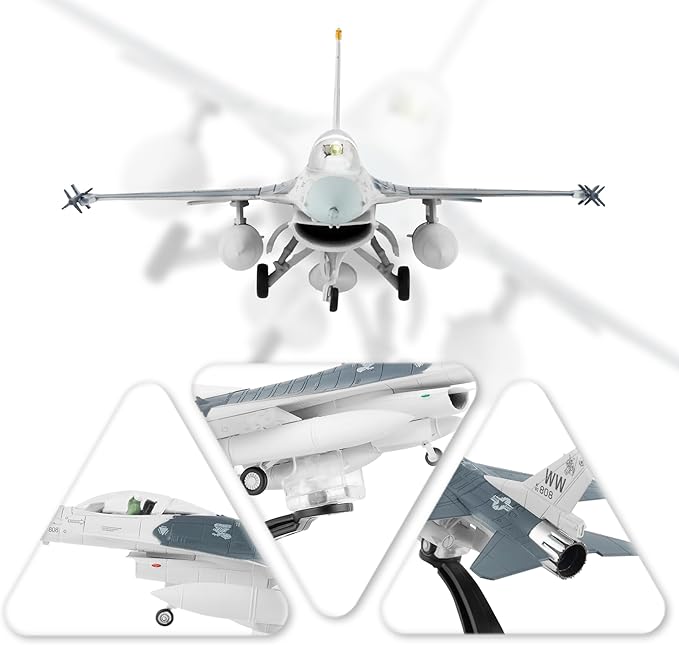 HANGHANG 1/100 Military Model Plane F16-C Fighting Falcon Alloy Fighter Plane Model Model Airplane for Collection and Gift