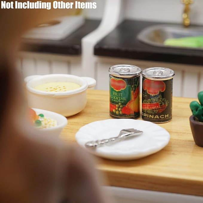 Odoria 1/12 Miniature Food Cans 5Pcs Dollhouse Kitchen Accessories