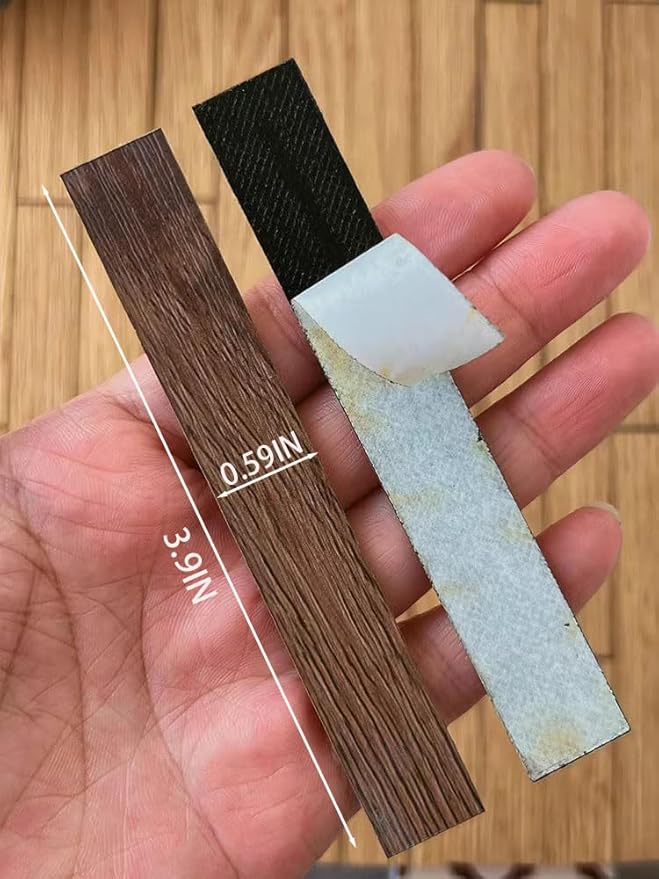 40PCS Miniature Dollhouse Wooden Flooring, Mini Floor Boards Dollhouse Floor Tiles Fit 1:12 1:6 Scale Dollhouse Furniture Wall and Floor Decoration (Black Walnut)