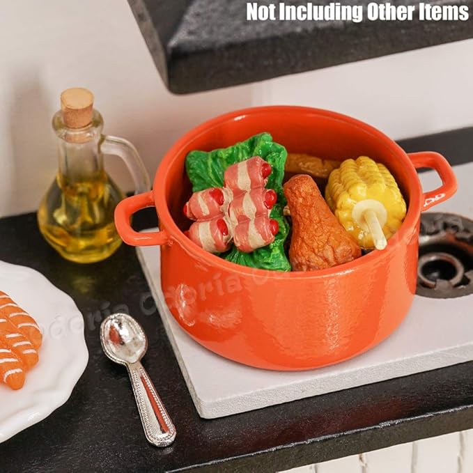 Odoria 1/6 Miniature Pot Cookware Dollhouse Kitchen Accessories