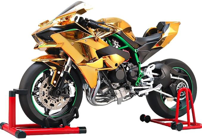 1/6 Scale Alloy Dynamic Motorcycle Model with Ignition System and Smoke Spray, Die-cast Motorcycle Gift for Adult Collectors & Enthusiasts