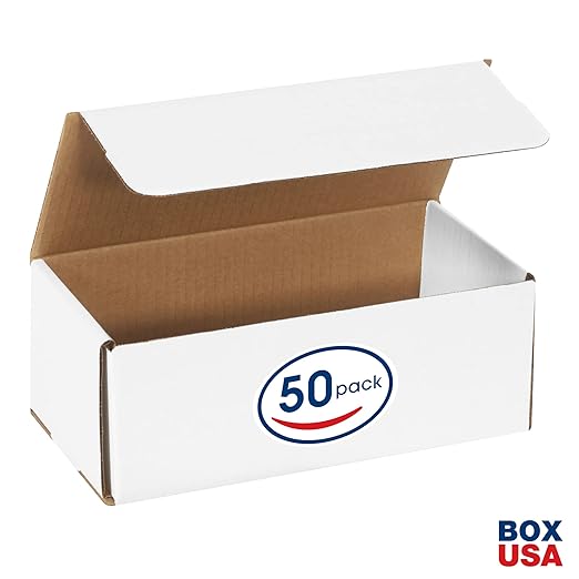 Box USA BMLR6 10"L x 4 7/8"W x 3 3/4"H, White (Pack of 50)