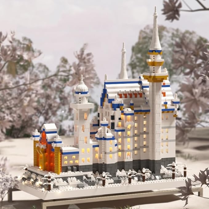 Kadablk Famous Architecture Model,Micro Blocks Building Sets,Germany Swan Stone Castle, 2800+ PCS Mini Bricks Building Blocks, Gift for Adults and Teens