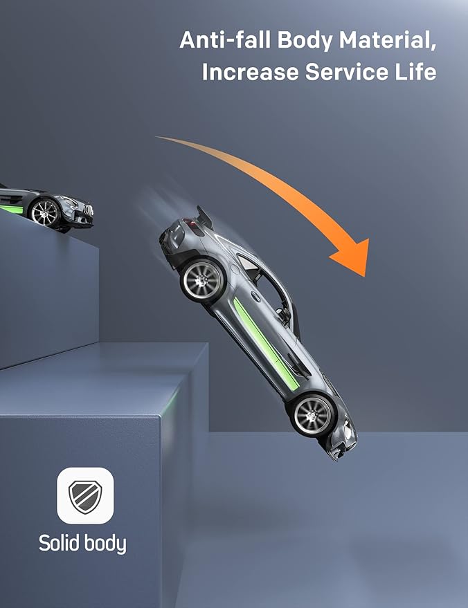 MIEBELY Remote Control Car, Mercedes Benz 1/12 Scale Official Authorized GT R Pro Rc Cars 7.4V 900mAh Rechargeable Battery 2.4Ghz Rc Drift Cars W/LED Toy Car Birthday Gift for Boys Kids Adults Age 6+