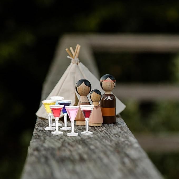 Toyvian 12pcs Miniature Cocktail Dollhouse Accessories Realistic Mini Wine Glasses for Dollhouse Decor Crafts for Boys and Girls Vibrant Colors for Miniature Displays