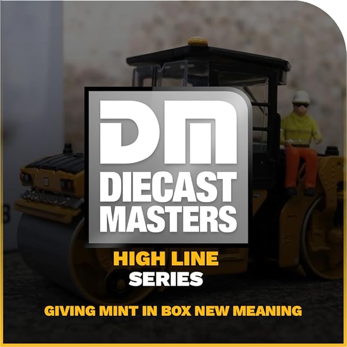 Diecast Masters 1:50 Scale Caterpillar CB-13 Vibratory Compactor with Enclosed Cab | High Line Series Cat Trucks & Construction Equipment | Model 85595
