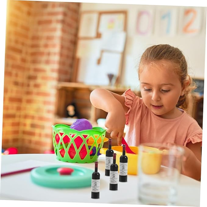 Toyvian 12pcs Miniature Wine Bottles Tiny House Decorations Realistic Mini Wine Bottles for Dollhouse Photography Props for Home Decor and Collectibles