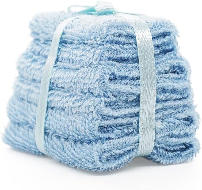 Odoria 1/12 Miniature Bathroom Towels Dollhouse Decoration Accessories, Blue