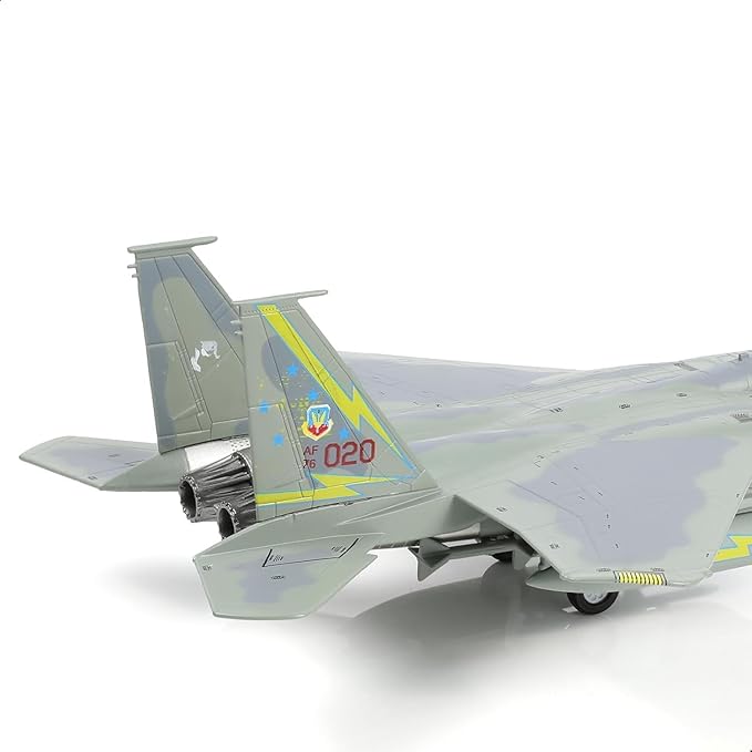 F-15A Eagle Fighter 76-0020 Diecast Metal Aircraft Model with Stand for Adult Military Enthusiast Collection Display or Gift
