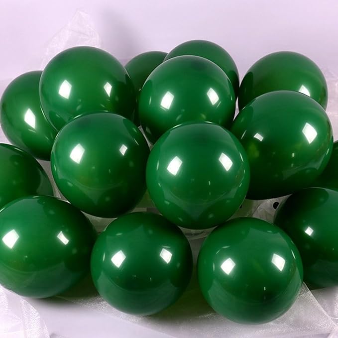 5 inch Dark Green Party Balloons, 100 pcs Mini Green Latex Balloons for Birthday Wedding Baby Shower Decorations(Dark Green)