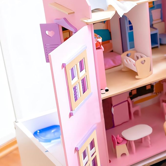 DOITOOL Dollhouse Wooden Windows 10PCS Square Miniature Window Frame Dollhouse Furniture Mini Window Tiny Wooden Window Models Dollhouse Accessories for Dolls Houses Decoration - 7cm