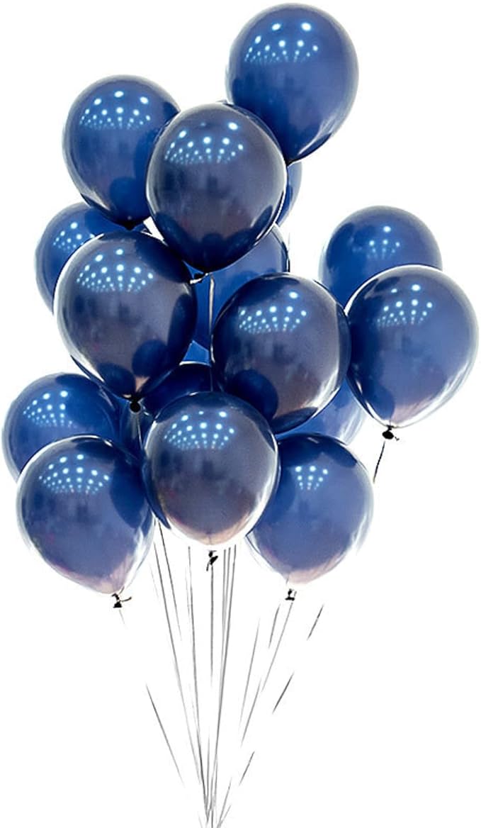 Navy Blue Balloons, 5 inch 100pcs Mini Dark Blue Latex Balloons for Birthday Wedding Baby Shower Decorations (Navy Blue)