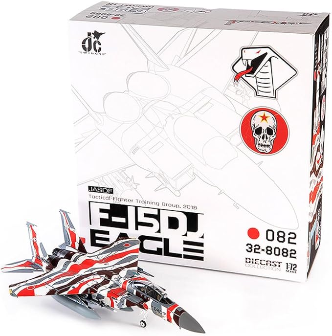 Motor city classics JC Wings | 1:72 Scale Model Military Aircrafts | F-15DJ Eagle, JASDF, Tactical Fighter Training Group, 2018 | Model JCW-72-F15-024