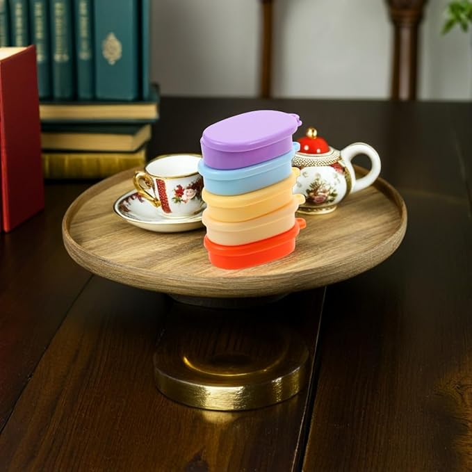 Sosoport 10pcs Dollhouse Miniature Lunch Box Miniature Food Storage Box Mini Food Containers for for Dollhouse Kitchen Accessories