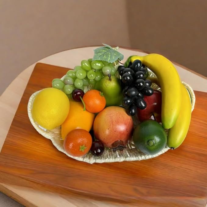 Generic 17pcs Artificial Mixture Fruits,Simulation Fruit Props for Photography Display, Lifelike Realistic Fake Fruits Home Decor Craft Fruit Set Fake Grapes Fake Banana, HC2412-17