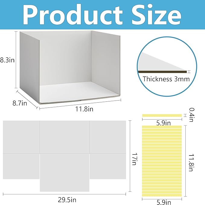codree 8 Pcs Cardboard Diorama Kit, Diorama Box for Display, Diorama Project Supplies Display Case with Double Sided Tapes for DIY Crafts Toys, 11.8 x 8.7 x 8.3 Inch