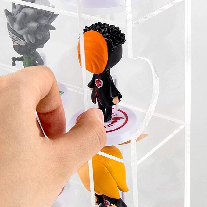 Acrylic Display Case Clear Showcase Cabinet with Door Wall Mounted Collection Shelf Dustproof Box Organizer for Mini Toys , Collections, Stone, Amiibo.Suit for Figures Within 3 inch Height