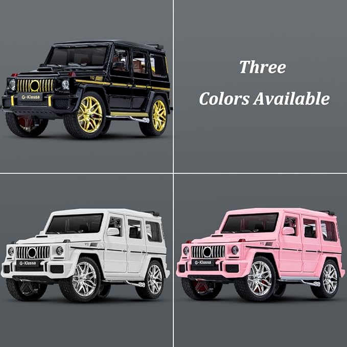 EROCK 1/24 Die-Cast Car Model Collectible Benz G63 AMG Model Car with Lights and Sound, Alloy Pull Back Toy car Toy Vehicle for Adult Boys Girls Gift