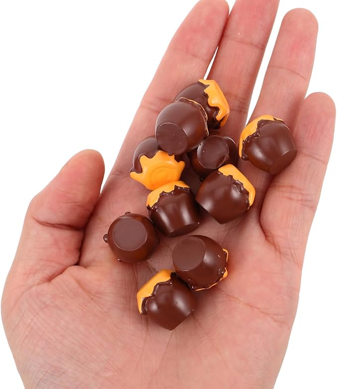 Miniature Dollhouse Honey Jars Set of 10 Resin Mini Honey Pots for Dollhouse Kitchen Scene Decor and Tiny Food Accessories