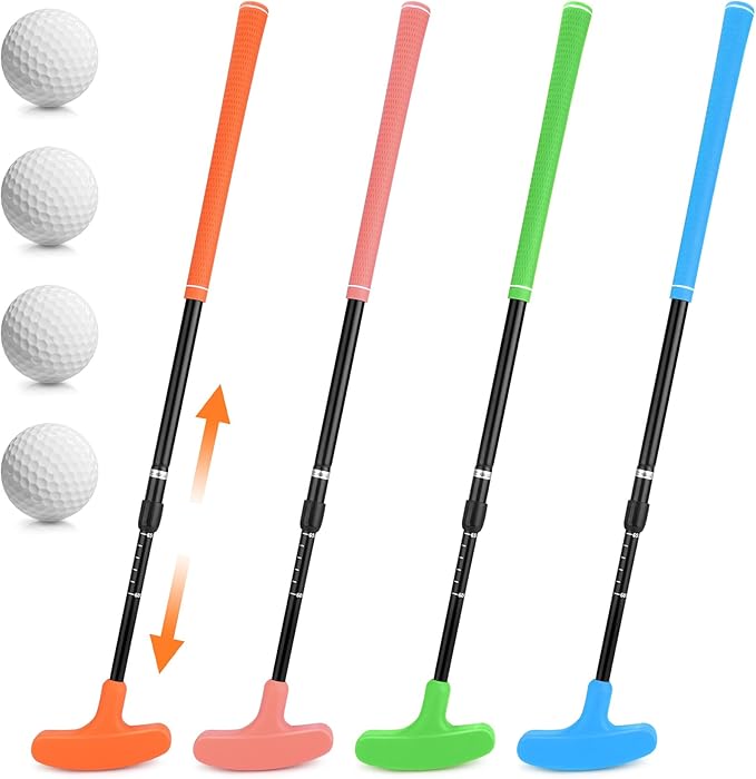 Micnaron 4 Pack Mini Golf Set, Golf Putter Men & Women Two-Way Golf Putter, Right/Left Handed Golf Club Indoor/Outdoor