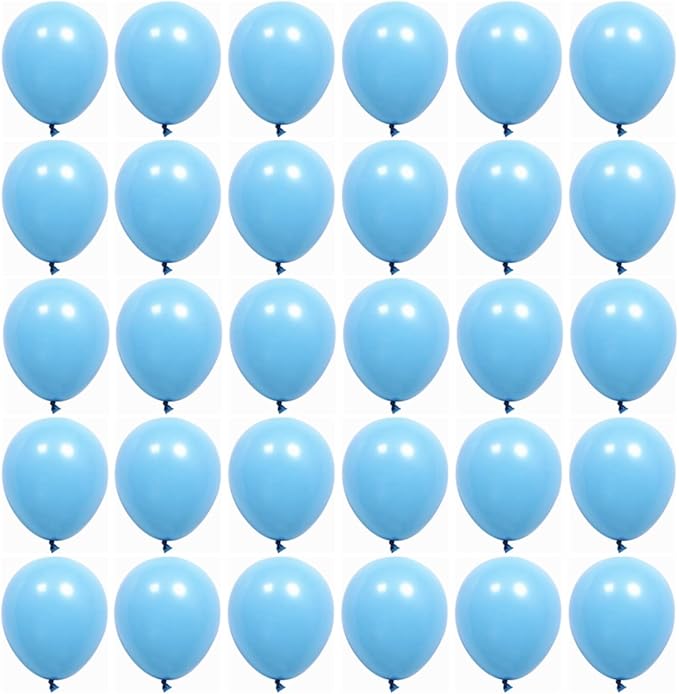 5 inch Pastel Blue Party Balloons, 100 pcs Mini Macaron Blue Latex Balloons for Birthday Wedding Baby Shower Decorations (Pastel Blue)