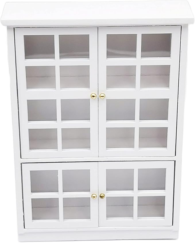 Dollhouse Decoration Accessories,1:12 Dollhouse Furniture Miniature Bookshelf Cabinet Living Room Pretend Toy
