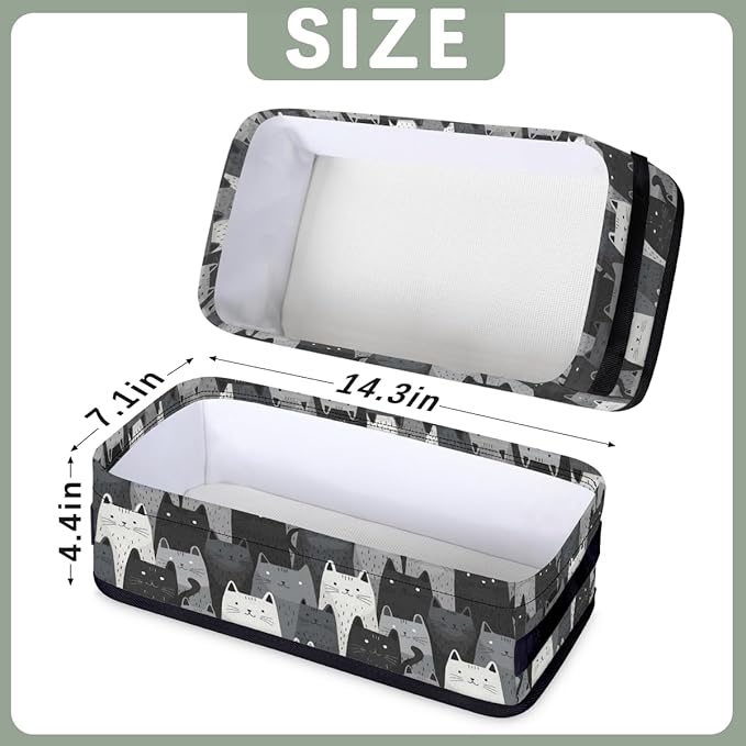 Funny Cats Bathroom Storage Baskets Waterproof Bathroom Counter Organizer Decorative Toilet Paper Storage Basket for Organizing for Bathroom Living Room Decor