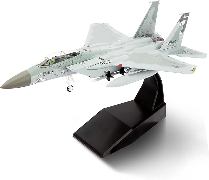 HANGHANG 1/100 Military Model Plane F15C Eagle Alloy Fighter Plane Model Model Airplane for Collection and Gift