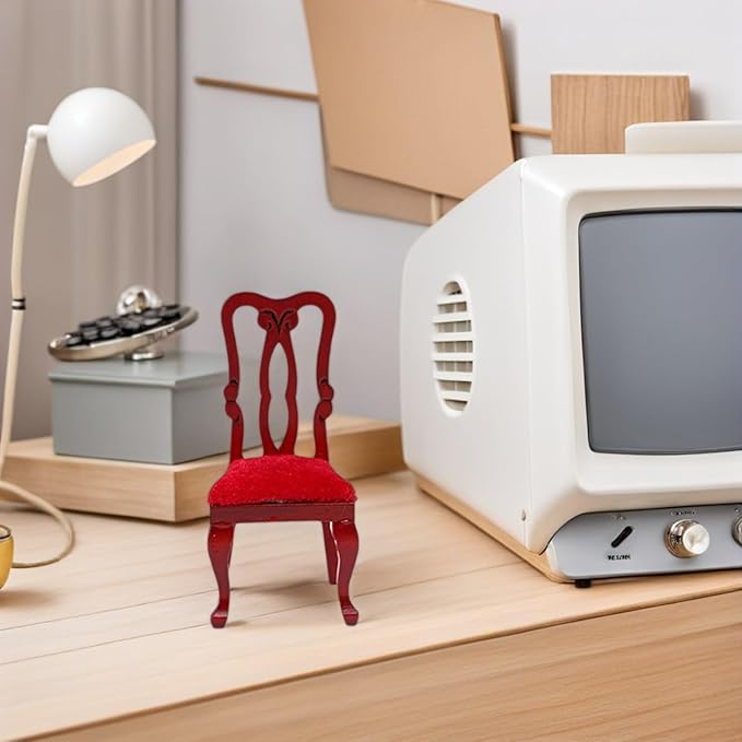 1/12 Scale Miniature Dining Room Set Miniature Table and Chairs for Dollhouse Accessories Tiny House Decoration Furniture